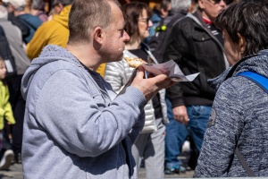 Street photo, people in action